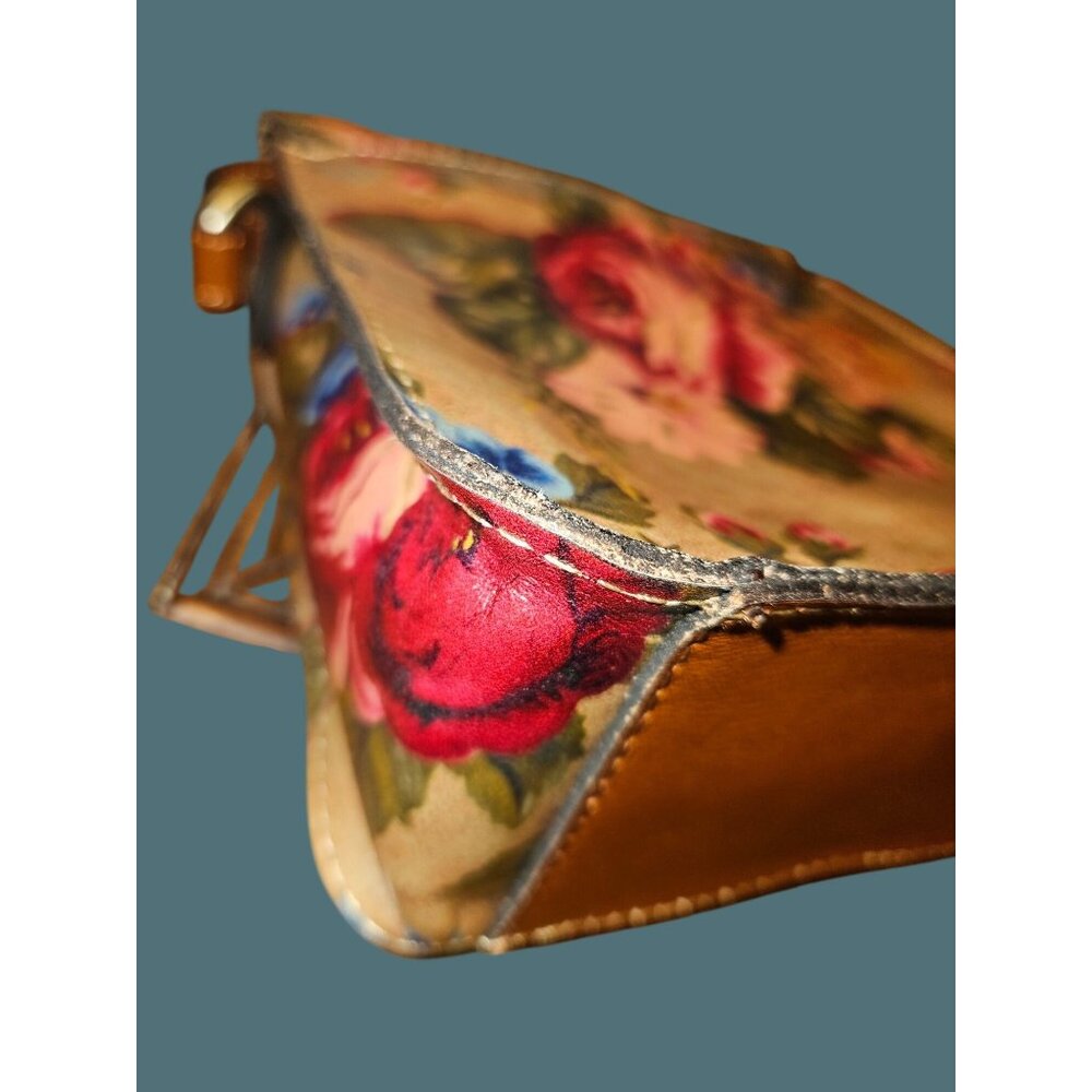 Patricia Nash Leather Cascina Vintage Victorian Garden Crossbody Bag - Picture 11 of 16